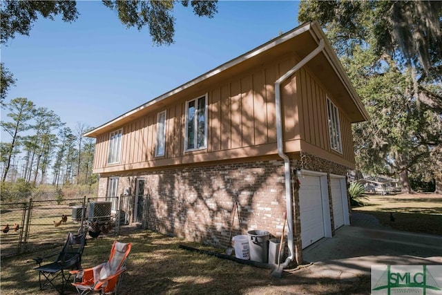 view of home's exterior with a garage