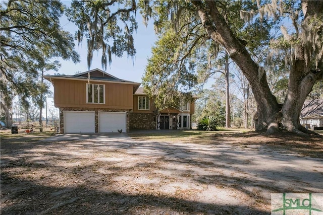 view of property exterior featuring a garage