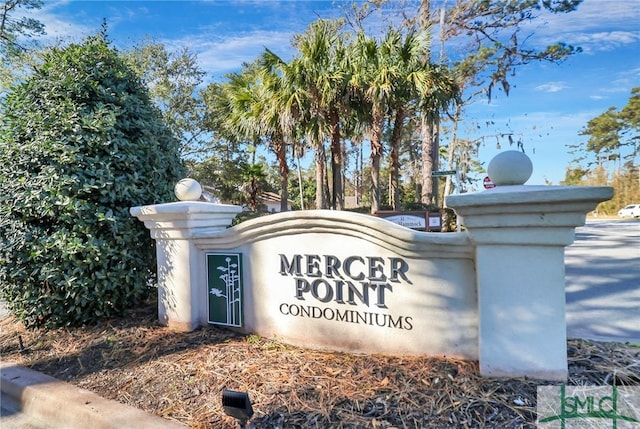 view of community sign