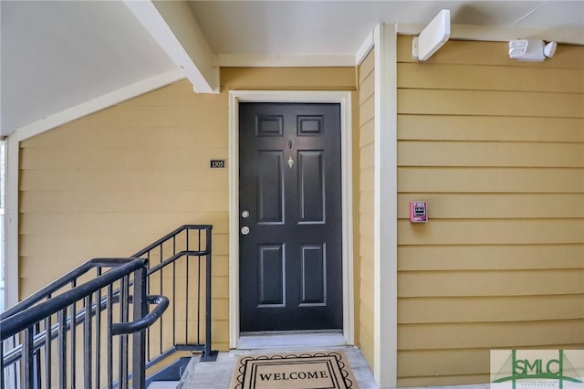 view of doorway to property