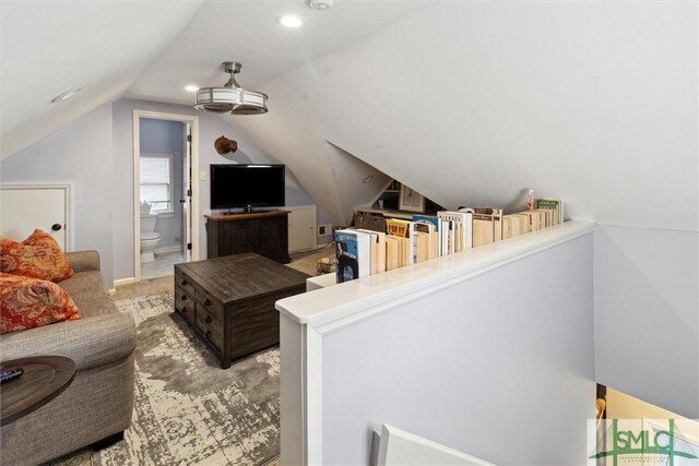 interior space with lofted ceiling