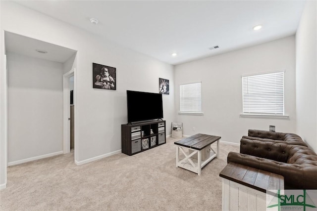 view of carpeted living room