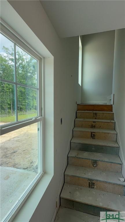 view of stairway