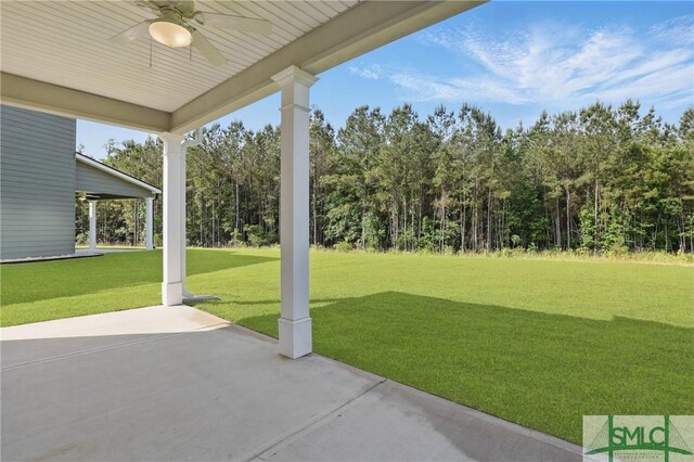 106 Liam Ct, Guyton, GA 31312 - view of patio with a ceiling fan