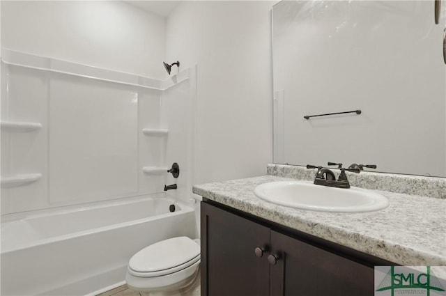 106 Liam Ct, Guyton, GA 31312 - bathroom with vanity, toilet, and tub / shower combination