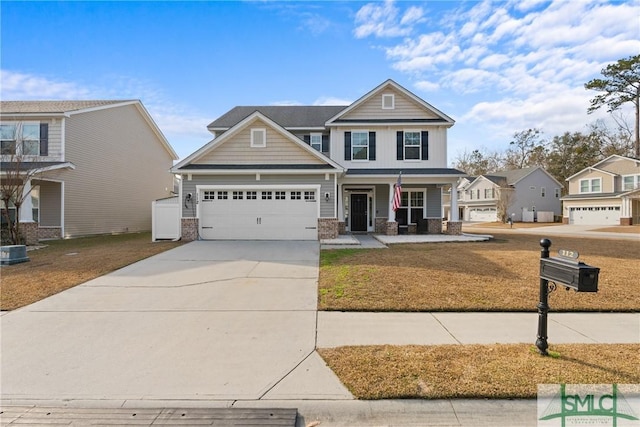 view of front of home featuring a garage and covered porch