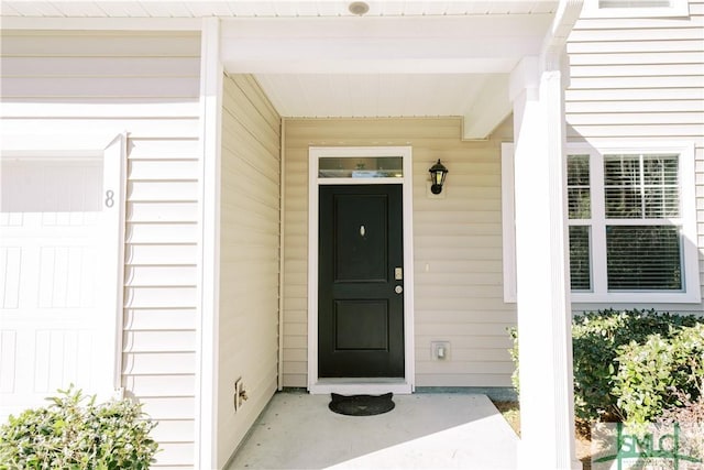 view of doorway to property