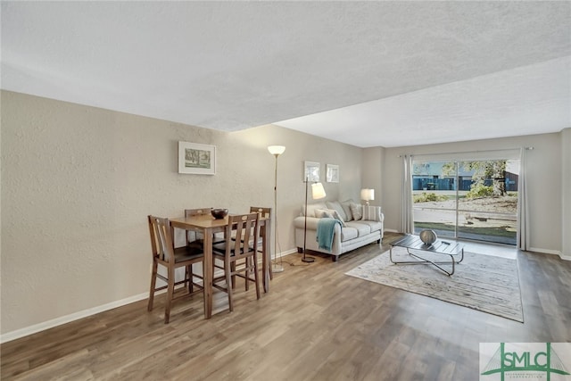 living room with hardwood / wood-style floors