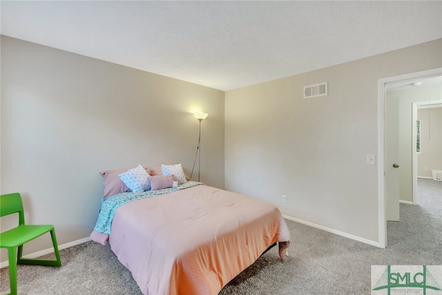 bedroom with carpet