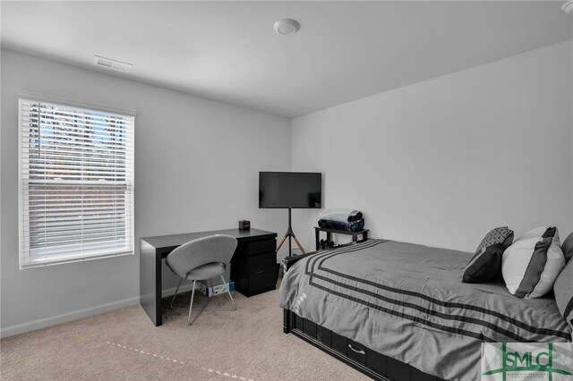 view of carpeted bedroom