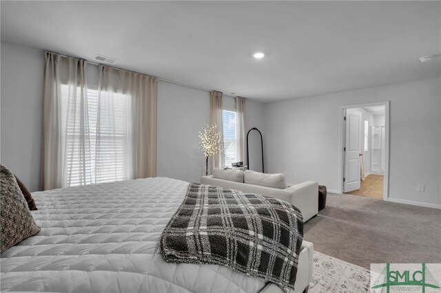 view of carpeted bedroom