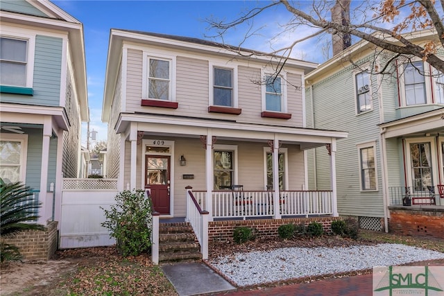 view of front of house with a porch