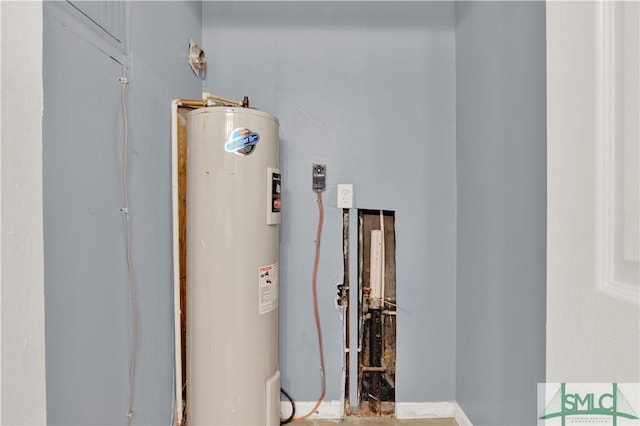 utilities featuring electric water heater