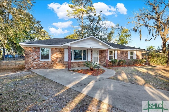 view of ranch-style home