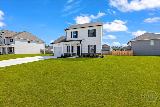 57 Oakmont Dr, Guyton, GA 31312 - traditional-style house with concrete driveway and a residential view