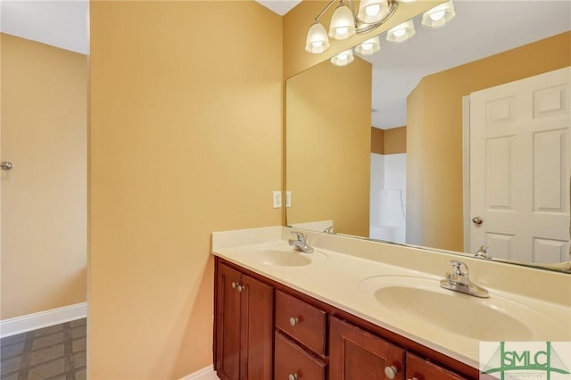 bathroom with vanity