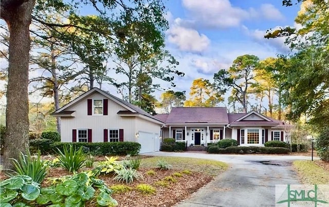 view of front of home featuring a garage