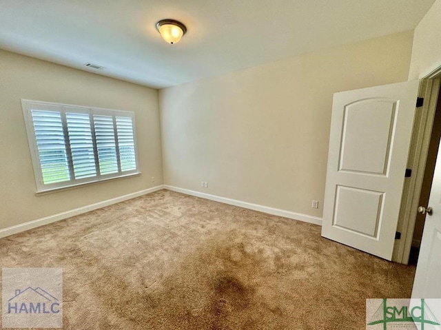 view of carpeted empty room