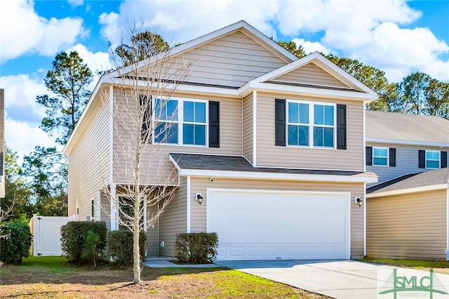 view of front of house featuring a garage