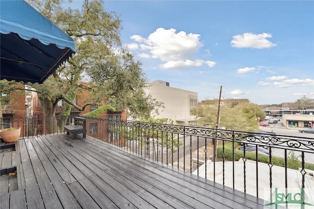 view of wooden terrace