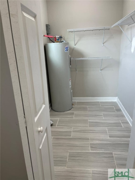 interior space with electric water heater