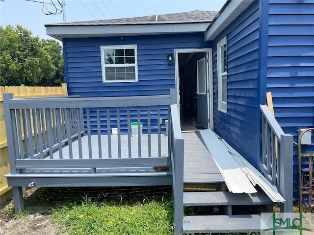 view of wooden deck