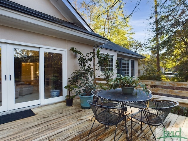 view of wooden deck