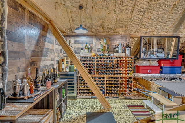 view of wine room