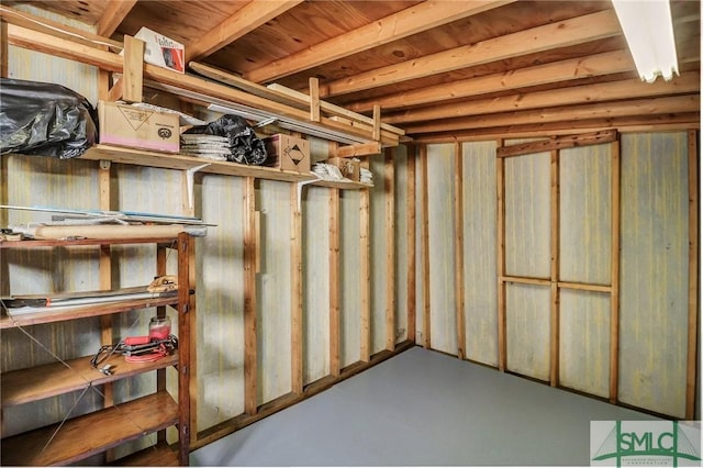 view of storage area