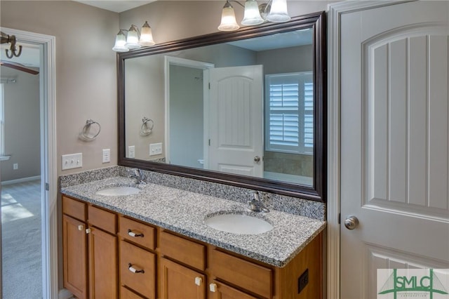 bathroom featuring vanity