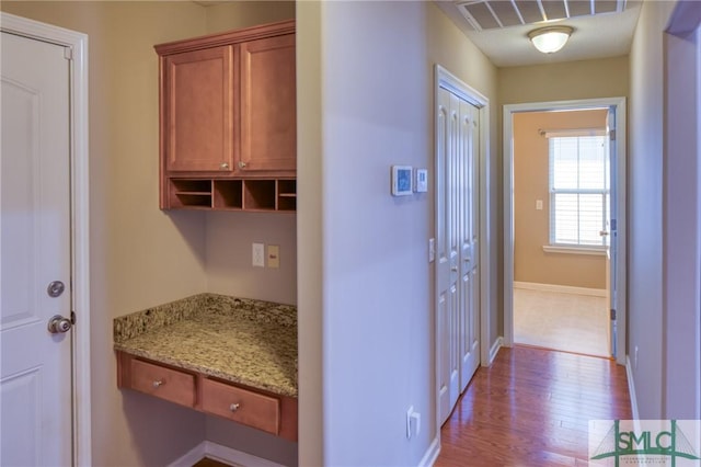 interior space featuring light hardwood / wood-style flooring