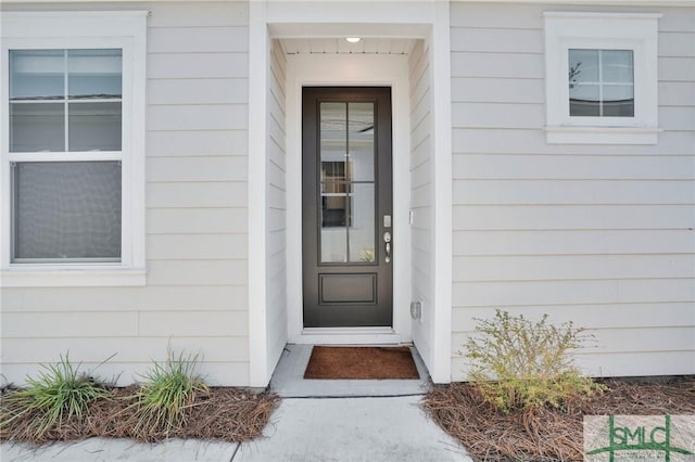 view of doorway to property