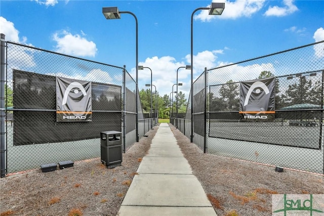 view of tennis court