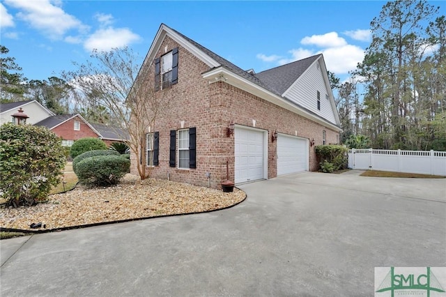 view of home's exterior featuring a garage