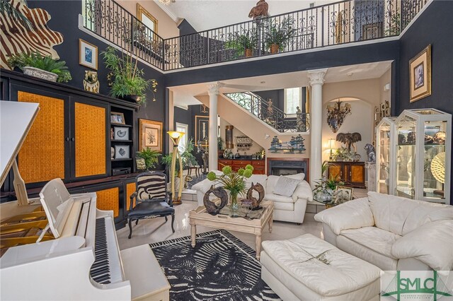 view of patio / terrace featuring a balcony and outdoor lounge area