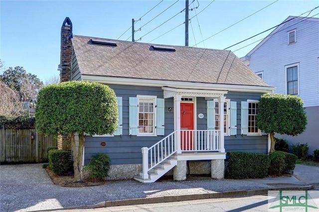 view of front of home