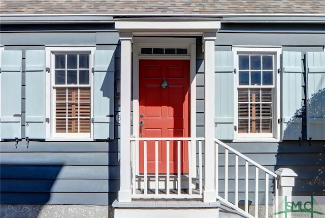 view of doorway to property