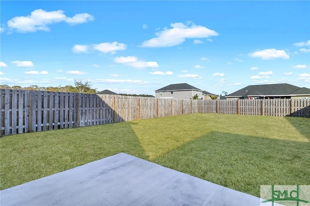 view of yard featuring a patio area