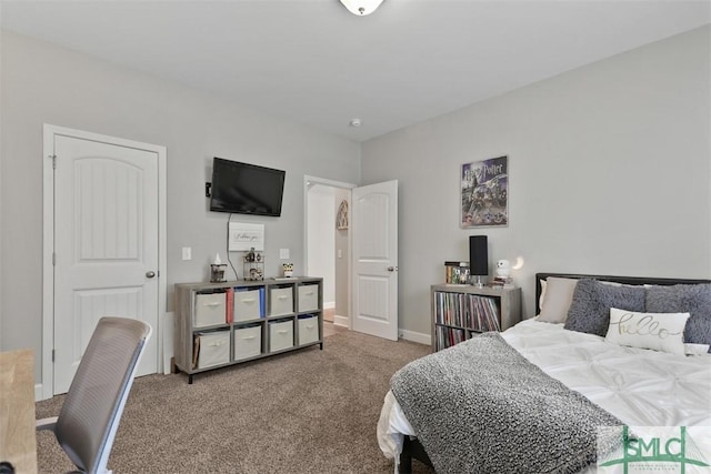 view of carpeted bedroom