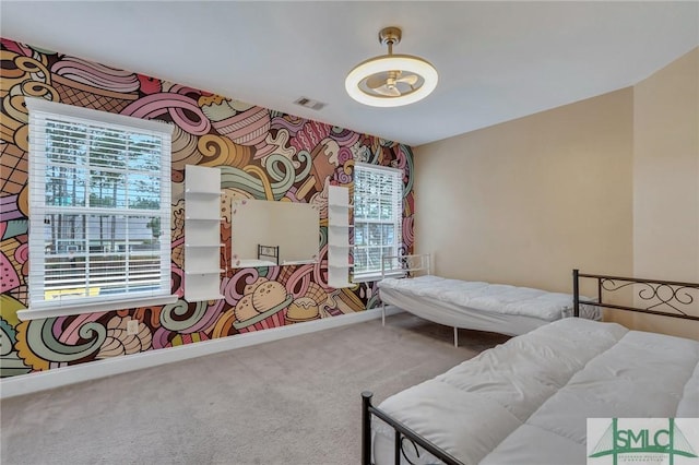 bedroom with carpet floors