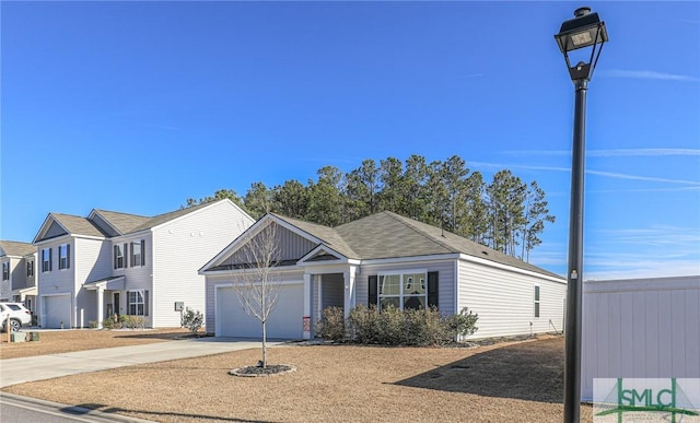 view of front of house featuring a garage