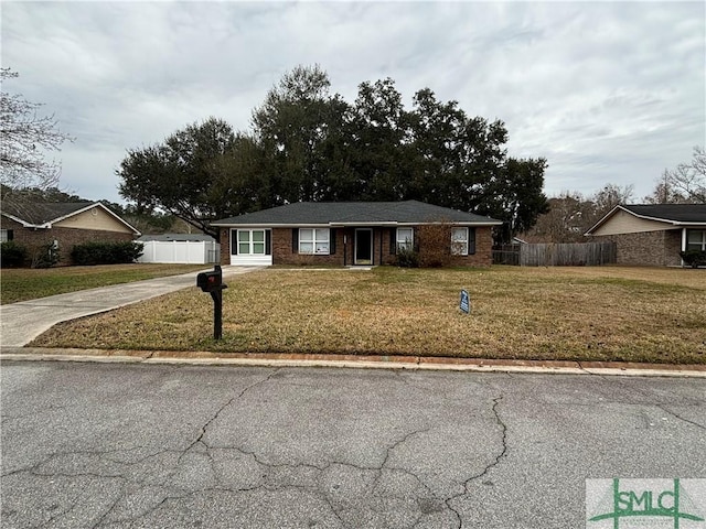 1257 Roberts Way, Pooler, GA 31322 - ranch-style home with a front lawn