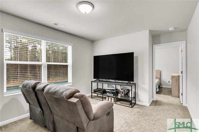 view of carpeted living room