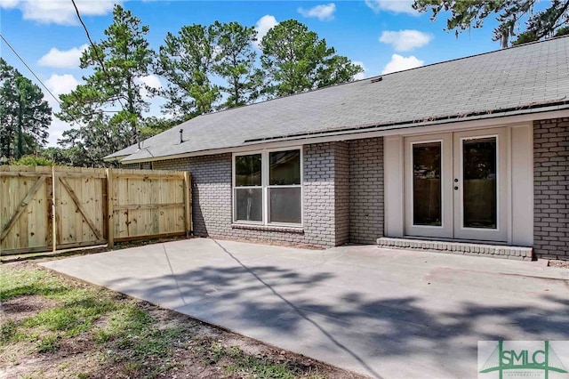 rear view of house featuring a patio area