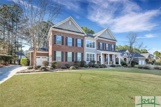 view of front of home featuring a front yard