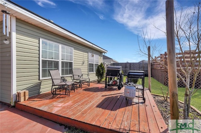 view of wooden deck