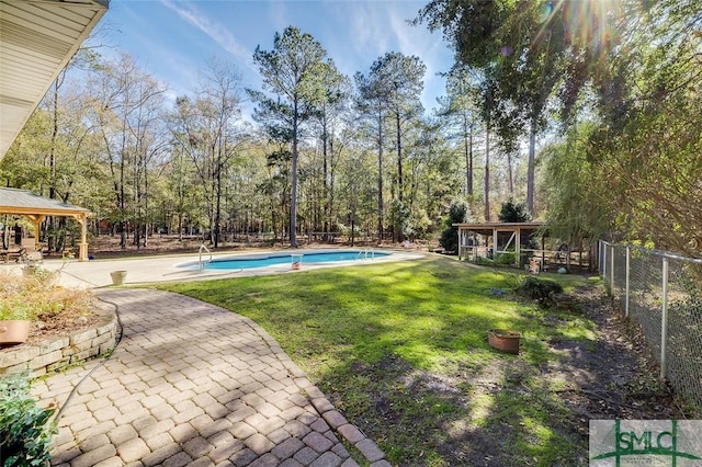 view of yard featuring a gazebo