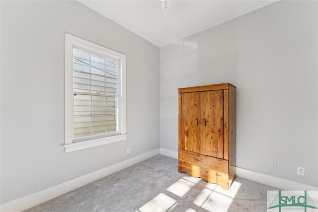 view of carpeted spare room