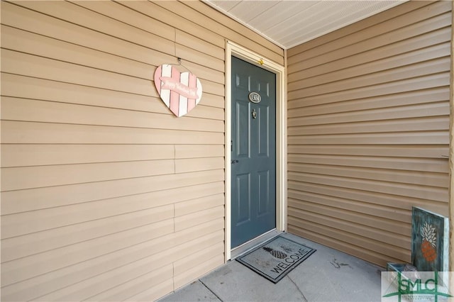 view of doorway to property