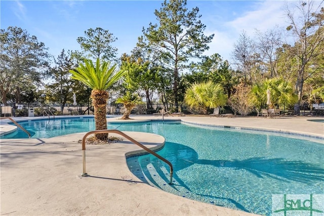 view of pool with a patio area